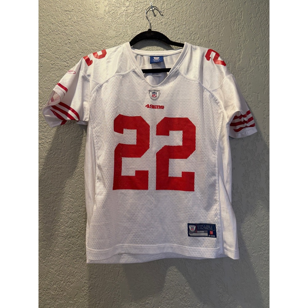 Reebok NFL San Francisco 49ers 22 Womens Jersey White Red Size L